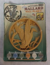 Vintage MALLARD DUCK WALL PLAQUE Paint By Number CRAFT HOUSE - Made in USA
