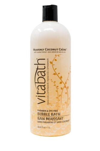 Vitabath Heavenly Coconut Crème Bubble Bath Relaxing & Rich Foaming 33.8 fl oz