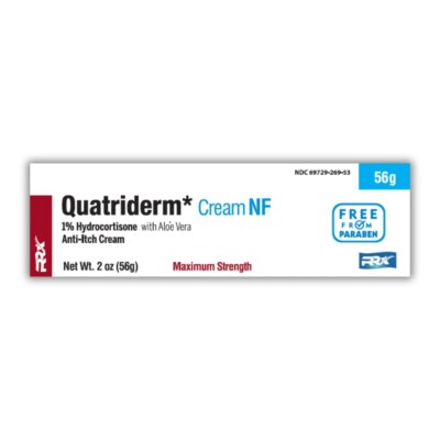 Quatriderm* Crema NF 1% Hydrocortisone - Anti-Itch Cream With Aloe Vera 