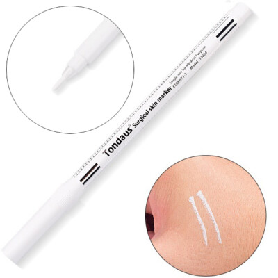 Microblading Weiß Chirurgisch Augenbrauen Tattoo Haut Marker Stift mit Messlineal