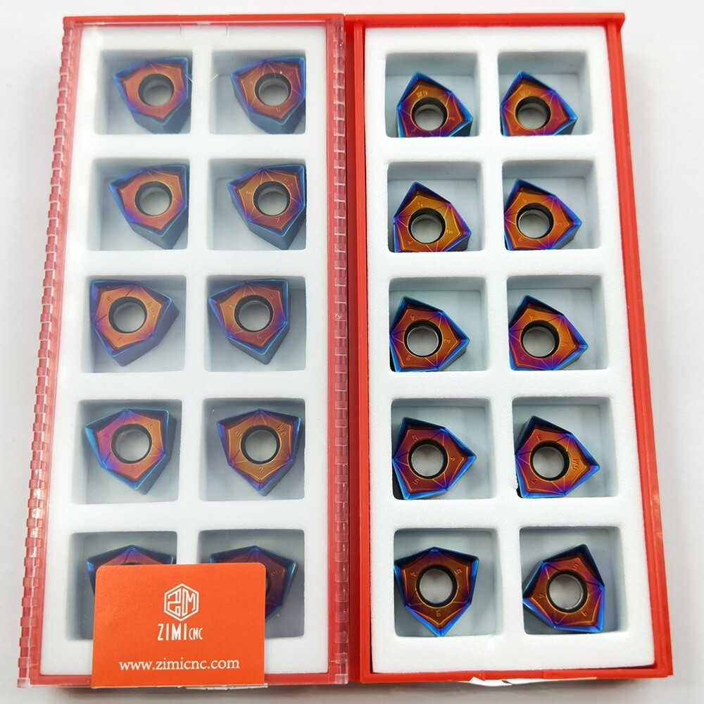 HRC50 WNMU080608EN-GM ZIMI-CNC 90 deg End mill Milling insert For MFWN90 holder