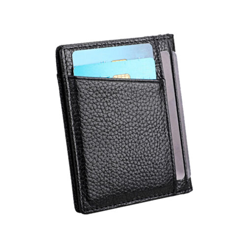 Mens Slim RFID Blocking Bifold Wallet Minimalist Black Credit Card Holder New AU - Picture 6 of 11