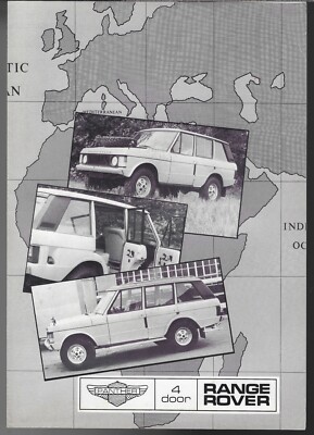 Panther Range Rover 4-dr Mid-Late 1970s UK Market Multilingual Foldout Brochure