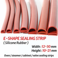 E-type Silicone Strip Oven Door, Freezer Door Rubber Sealing Strip 12-30mm Width
