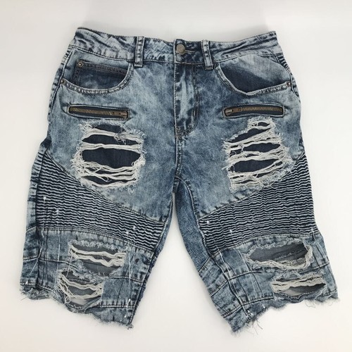 CJ Black Premium Mens Denim Shorts Blue 