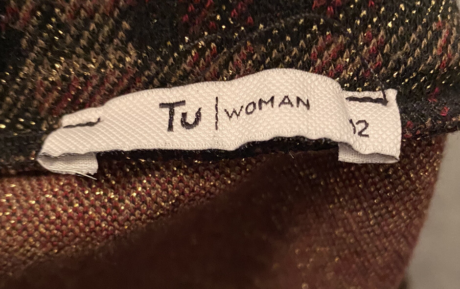 women’s TU skirt size 12 red check tartan style eBay