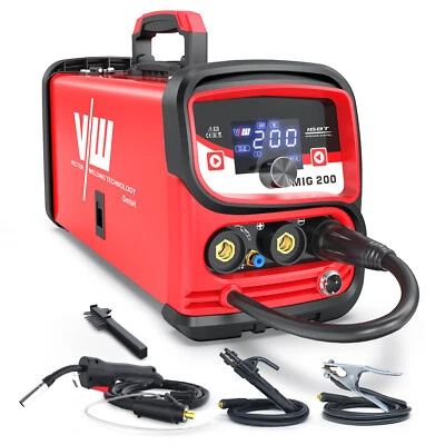 VECTOR WELDING MIG Schweißgerät 200A,Fülldraht Schweissgerät,Kombi-Schweißgerät mit Display