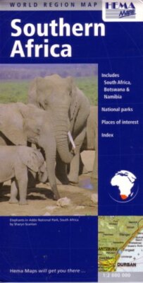 Map of Southern Africa (South Africa, Botswana & Namibia), by HEMA Maps