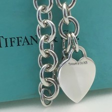 8 inch Tiffany & Co Blank Heart Tag Charm Bra...