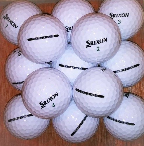 24 Srixon Soft Feel Used Golf Balls in 5A White