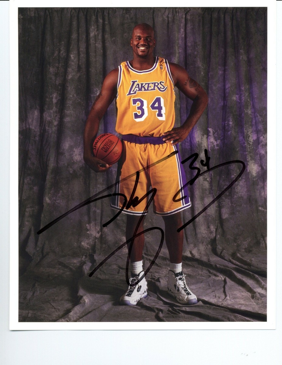 SHAQUILLE O'NEAL SIGNED COLOR 8 X 10 LAKERS BASKETBALL PHOTO | eBay