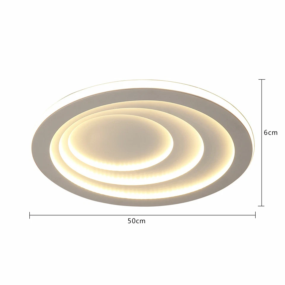 Modern LED Round Ceiling Light Flush Mount Ceiling Lamp Bedroom Lighting Fixture - Image 3 of 4