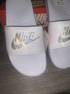 swarovski nike slides