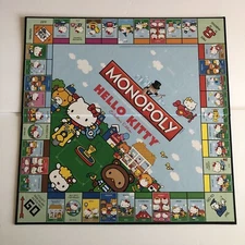 Hello Kitty Monopoly 2010 Board Game Replacement Game Board Only