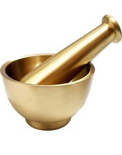 Ensemble de pilons de mortier en laiton, 1 pièce, 4,5 pouces, or