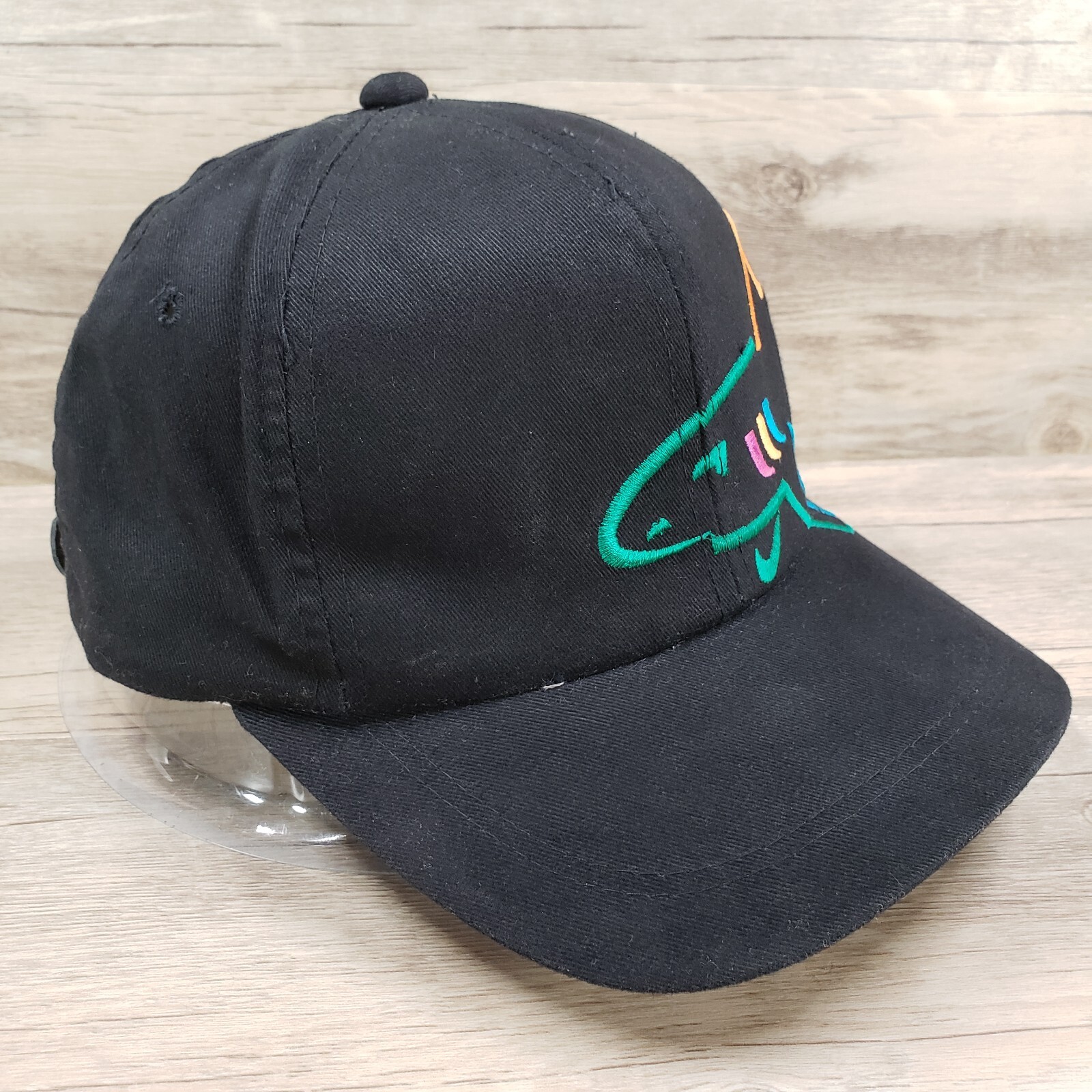 Shark Logo Hat Cap Strap Back Greg Normal Black E… - image 5