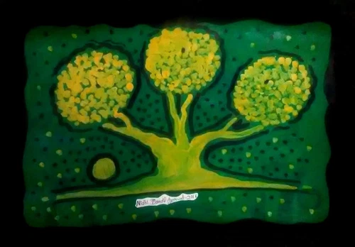 Contemporary Handmade Painting Md & Sd By World Fame Artt. Nidhi Bandil Agarwal