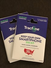 TracFone Keep Your Own Smart Phone Sim Kit 4G LTE 5G Compatible