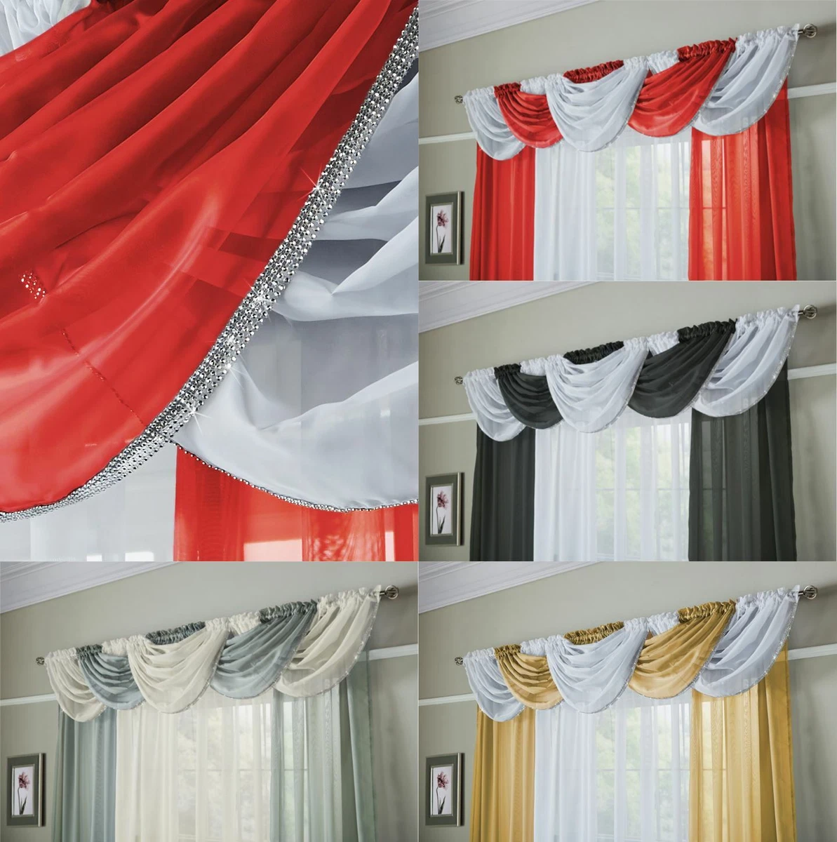 Voile best sale valance curtains
