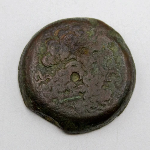 Ancient Ptolemy VIII VI Coin Sues Ammon Double Eagle 200-100 B.C. Diobol AE