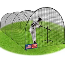 20&30FT Baseball Batting Cages with Frame and Net for Backyard, Baseball Trai...