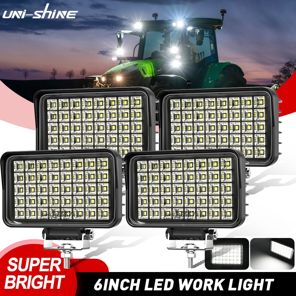 Phare de travail LED 6" flood contre le manque de visibilité en tracteur