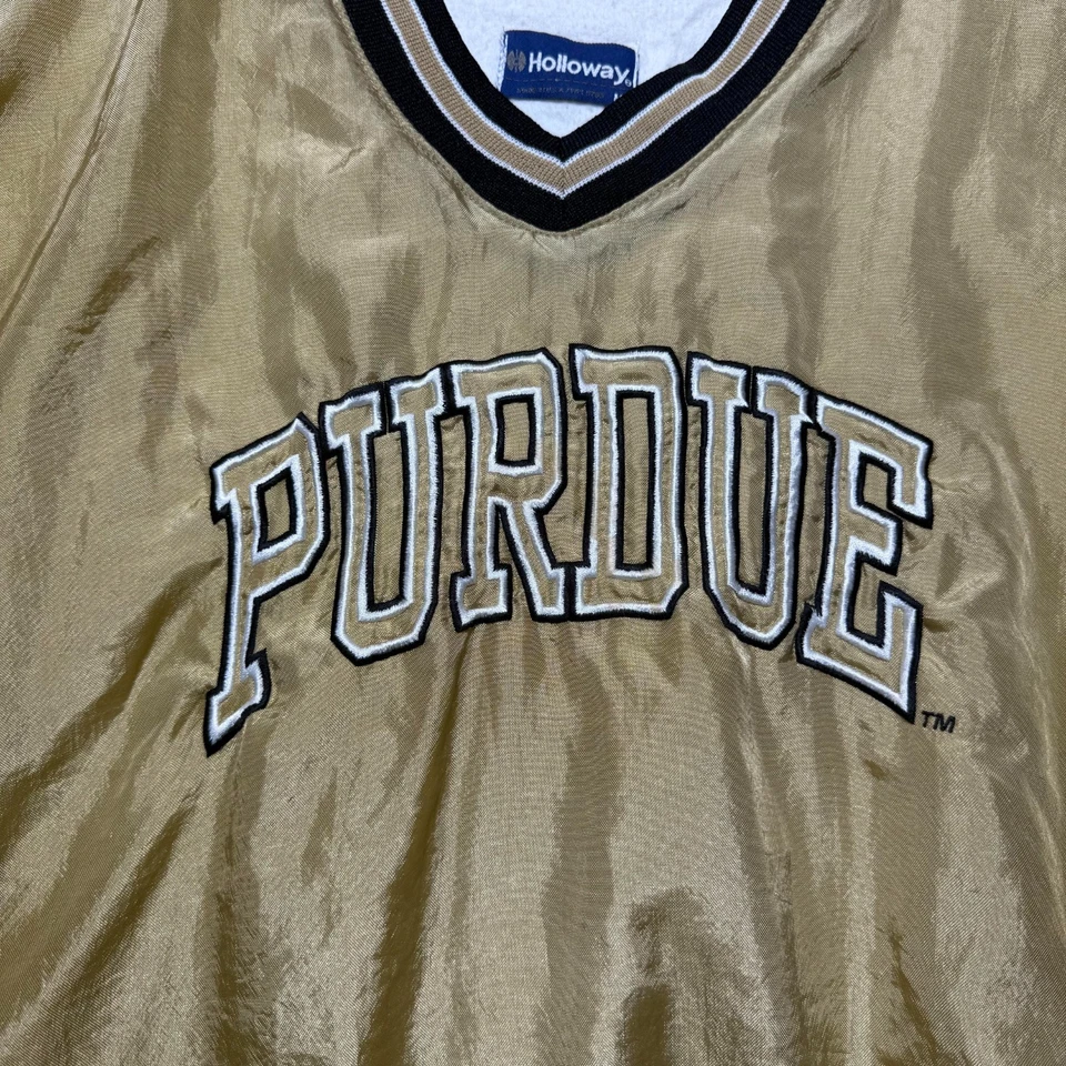 Vintage 90s Purdue Boilermakers NCAA Football Satin Bomber Jacket USA - Medium - Image 2 of 4