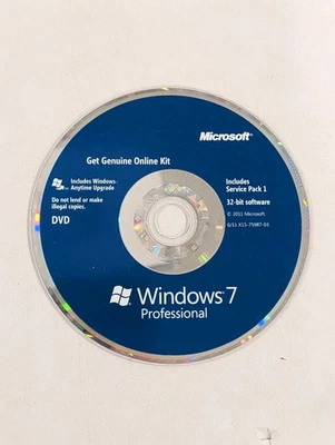 Microsoft Windows 7 Professional 32 bit DVD - DISC ONLY - Image 1 of 3