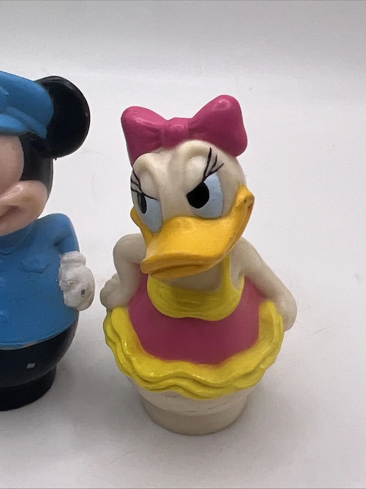 Vintage Disney PVC Finger Puppets Daisy Duck Mickey Mouse 2 3/4" - Image 2 of 4