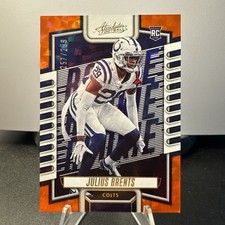 2023 Absolute Football Julius Brents Rookie Card Orange /299 Indianapolis Colts 