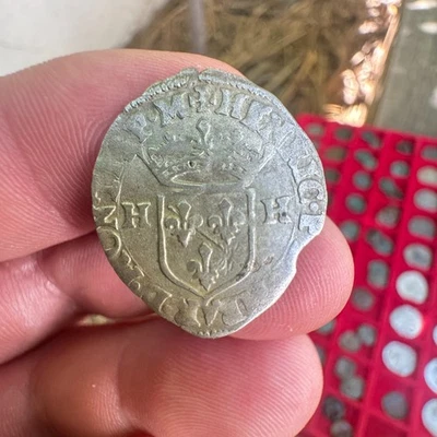 Monnaie royale Douzain Henri II de Montpensier 1594 Dombes Trévoux - Photo 1/2