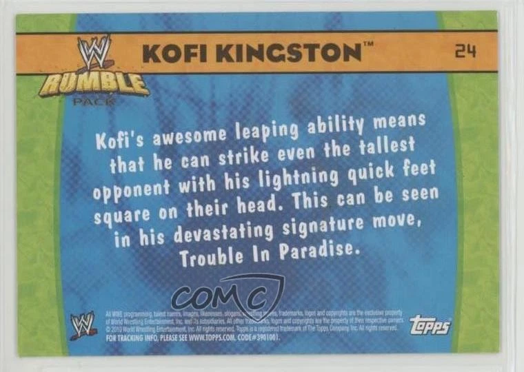 2010 Topps Rumble Pack Kofi Kingston #24 - Image 2 of 2