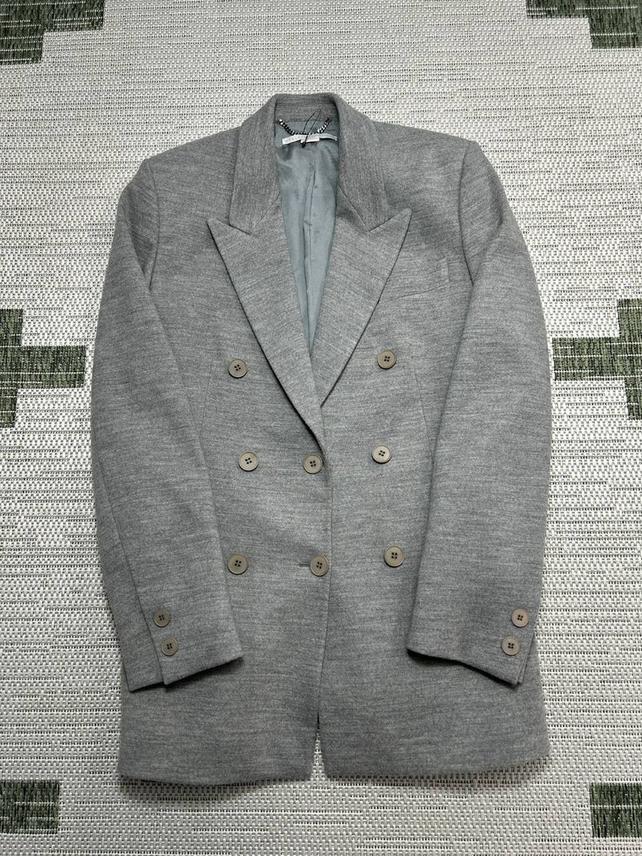 Stella McCartney Sports Coat Womens 38 Us Small Gray Wool Blazer