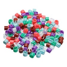 Clothes Hanger Markers Blank Tags Clear/Green/Blue/Pink/Brown/Purple, 150pcs