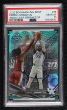 2022 Bowman U Best Aqua Lava Refractor 5/199 Chris Livingston PSA 10 GEM MT 6k2