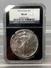 1992 American Silver Eagle - NGC - MS 69