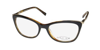 NEW OSCAR DE LA RENTA OSL 472 EYEWEAR WOMENS CAT EYE PLASTIC BLACK 53-17-135