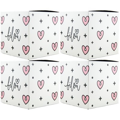 bilou Geschenkset CARAMEL MACARON X-Mas Box 2021 4 x Set 5-teilig Würfel Bibi