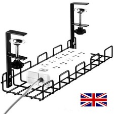 Under Desk Cable Management Tray Cord Holder Storage Office Home NO DRILL TIDY