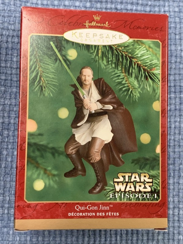 Hallmark 2000 Keepsake Ornament Star Wars Qui-Gon Jinn-free Shipping