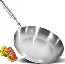 LOLYKITCH 12 Inch Tri-Ply Stainless Steel 12-Inch Detachable Handle, Silver 