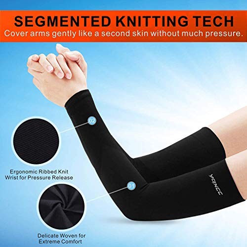  4 Pairs Arm Sleeves for 1 Pair Black/ 1 Pair White/1 Pair Blue/ 1 Pair Gray - Picture 5 of 6
