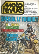 MOTO REVUE N°2498 7e ENDURO TOUQUET /COMP. 400 CUSTOM / GODIER-GENOUD / 1100 GPZ