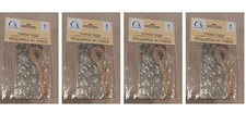 Crafter's Square Galvanized Metal Tags 3-ct Packs x 4 (12 total) Rectangle NEW