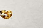 14K Yellow Gold Freshwater Pearl Post Earrings Oval Cradle Studs 1/2" — photo 5