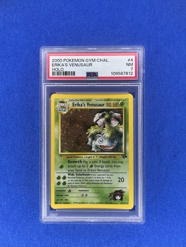 2000 Pokémon Gym Challege Erika's Venusaur 4/132 Holo PSA 7