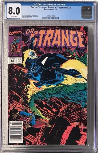 Doctor Strange #28 Newsstand CGC 8.0 WP; Marvel 1991; Ft. Ghost Rider