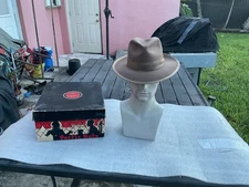 Vintage Great Portis  1940s  Beaver 10 Whippet Style Brown 7 Stetson