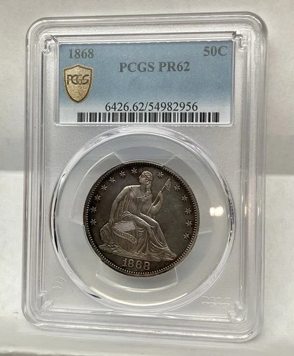 1868-P Seated Liberty Half Dollar — photo from the most recent tracked eBay sale