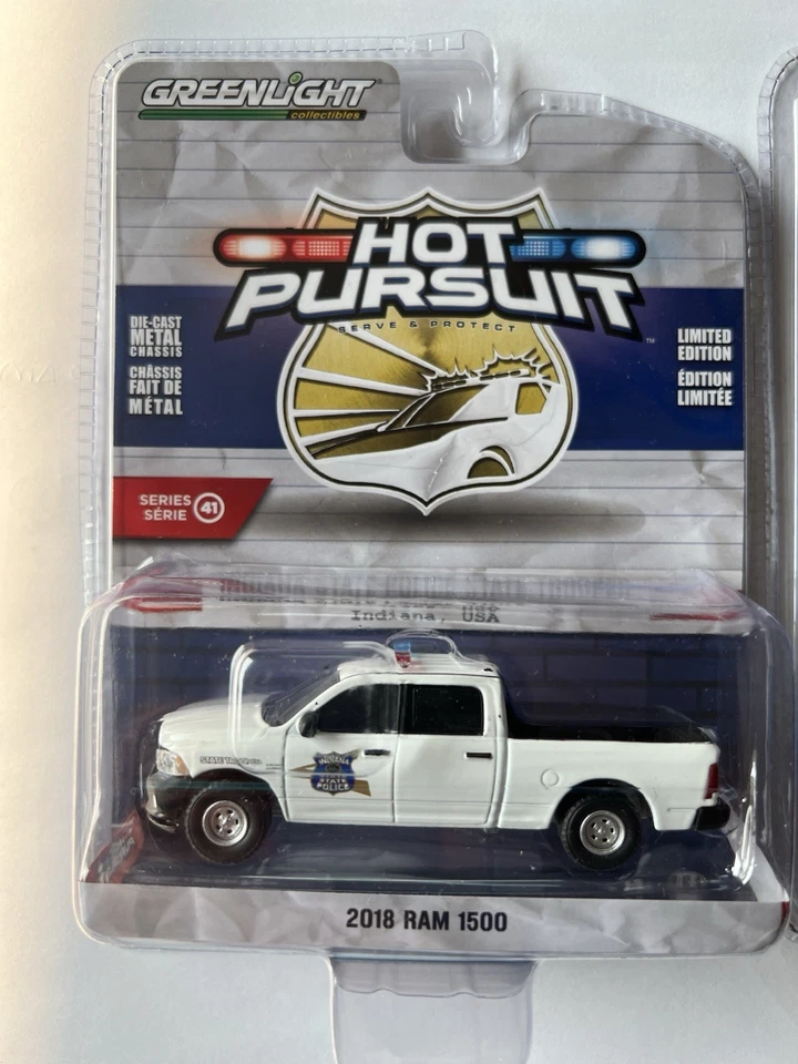 GREENLIGHT Hot Pursuit LOT OF 2 DIFFERENT INDIANA GLEN ALPINE POLICE BRONCO 1:64 - Image 2 of 3